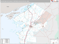 Watertown-Fort Drum Metro Area Digital Map Premium Style